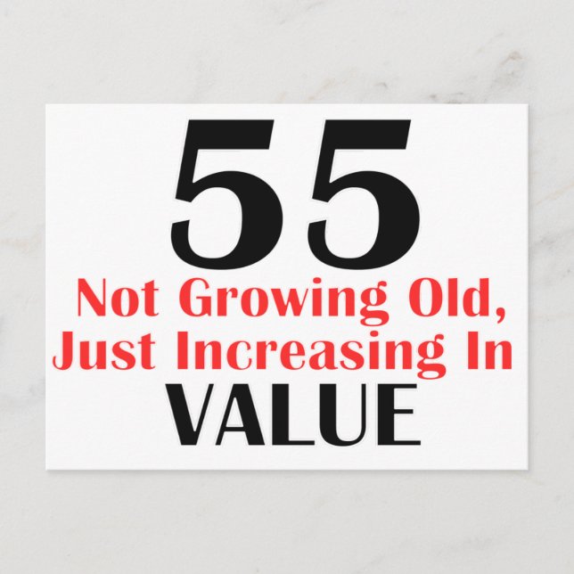 Cartão Postal DESIGNS legal DE ANIVERSÁRIO COM 55 ANOS (Frente)