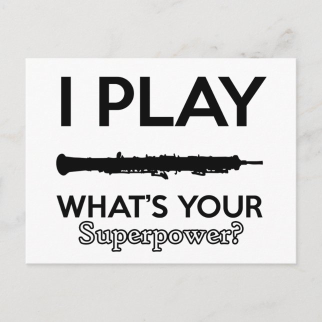 Cartão Postal designs legal para oboé (Frente)