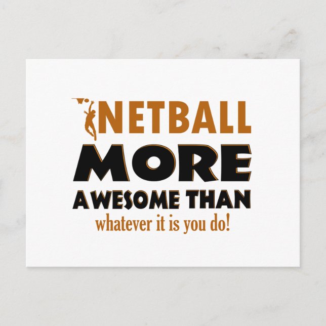 Cartão Postal designs Netball legal (Frente)