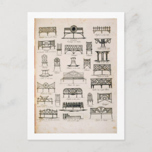 Cartão Postal Designs para assentos de jardim, de "Compendium of