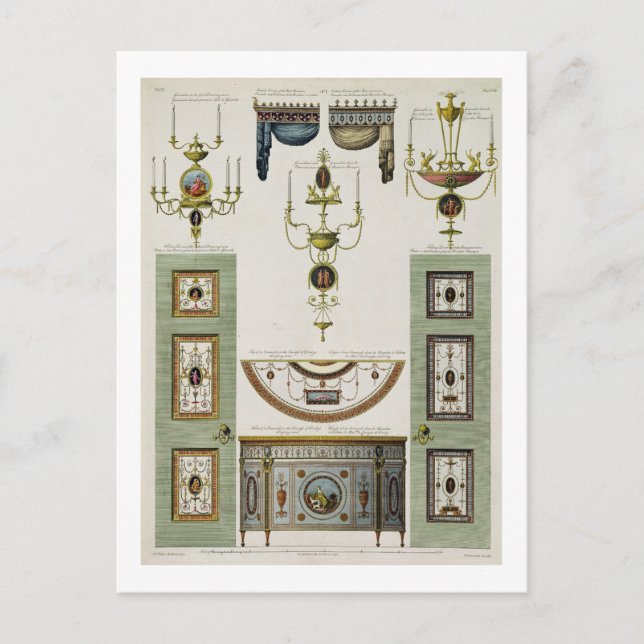 Cartão Postal Designs para cortinas, girandolas e foldi (Frente)