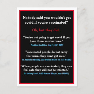 Cartão Postal Desinformação oficial sobre o código