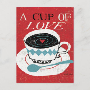 Cartão Postal Desktop Vintage - Café