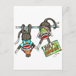 Cartão Postal Desligamento do vamos - Macacos-Meia