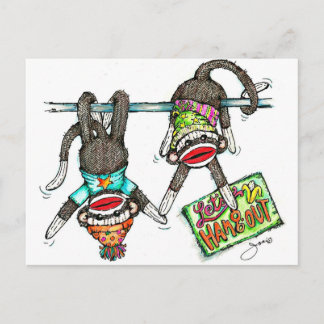 Cartão Postal Desligamento do vamos - Macacos-Meia
