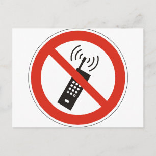 Cartão Postal Desligue o telefone celular