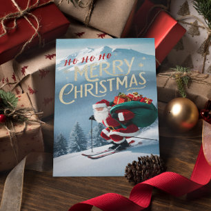 Cartão Postal Deslizando pelo Abraço do Inverno