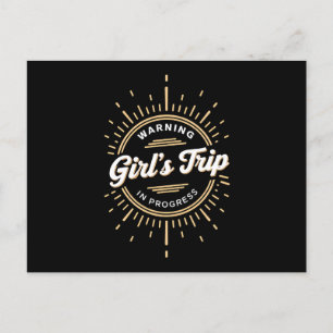 Cartão Postal Deslocação de Meninas em Andamento Férias de Verão