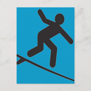 CARTÃO POSTAL DESLOQUE A PLACA DE ONDA