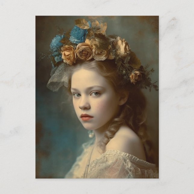 Cartão Postal Deslumbrante retrato infantil vitoriano (Frente)