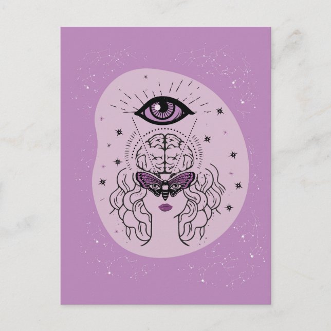 Cartão Postal Despertando o olho interior (Frente)