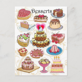 Cartão Postal Desserts