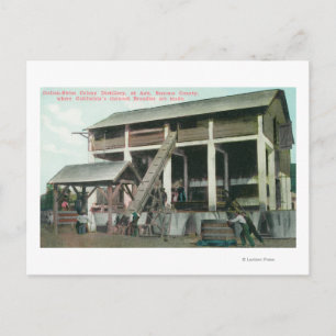 Cartão Postal Destilaria de conhaque de colônia italiana-suíç