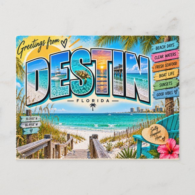 Cartão Postal Destin Flórida (Frente)