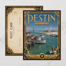 Destin Flórida Arte Deco Vintage Era de Ouro