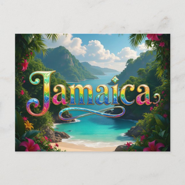 Cartão Postal Destino jamaica (Frente)