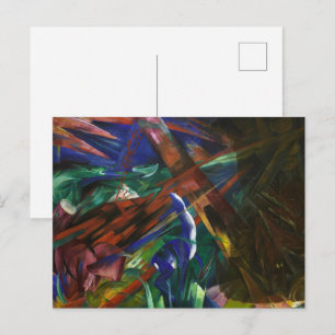 Cartão Postal Destinos Animais de Franz Marc Arte Expressionista