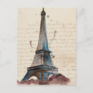 Cartão Postal Destinos Cartas Da Torre Eiffel
