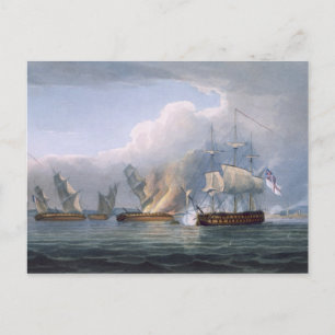 Cartão Postal Destruição das Frigates L'Arianne & L'A francesas