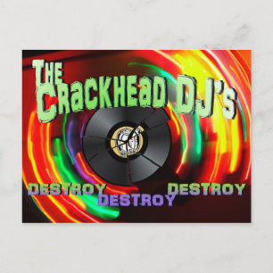 Cartão Postal Destruição destruída do DJ do Crackhead