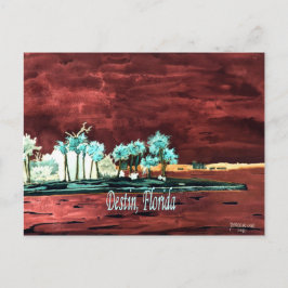 Cartão Postal Destruin Florida abstrato Beach impressões de pres