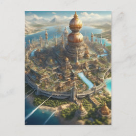 Cartão Postal desvio de inclinação da vista aérea de civilização