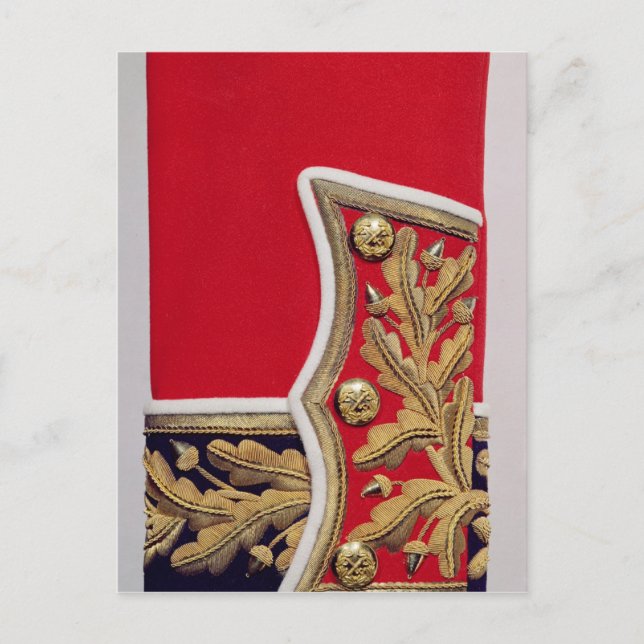 Cartão Postal Detalhe da Capa de um Uniforme do Exército Britâni (Frente)
