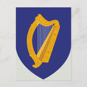 Cartão Postal Detalhe da Casaco de Armas da Irlanda