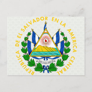 Cartão Postal Detalhe da Casaco de Armas de El Salvador