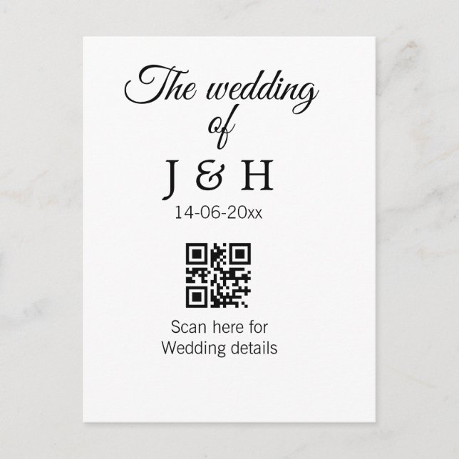 Cartão Postal Detalhe da digitalização do código QR do nome do c (Frente)