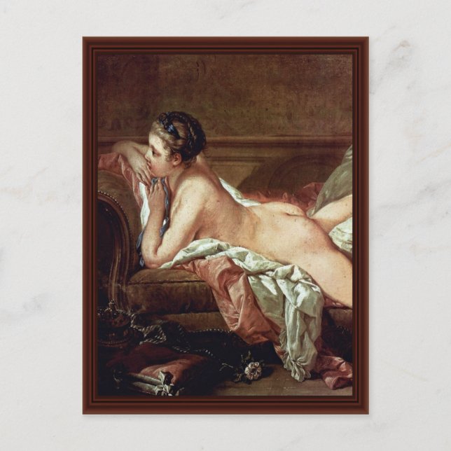 Cartão Postal Detalhe da Rapariga em Descanso (Madmoiselle O'Mur (Frente)