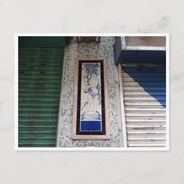 Cartão Postal detalhe da rua macau (Frente)