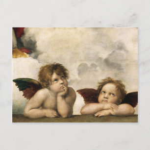 Cartão Postal Detalhe da Sistina Madonna, Raphael