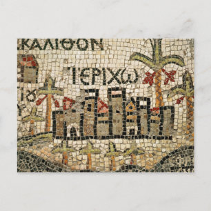 Cartão Postal Detalhe de um mapa de Jericho