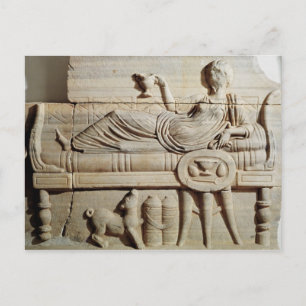 Cartão Postal Detalhe de um sarcófago