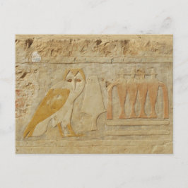 Cartão Postal Detalhe do Hieroglyph da coruja, templo de