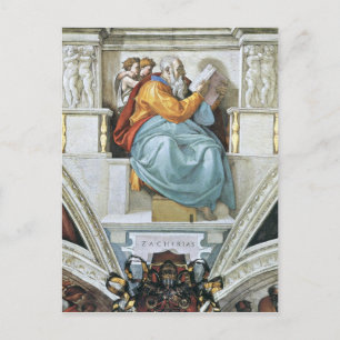 Cartão Postal Detalhe do profeta Zacharias de Michelangelo