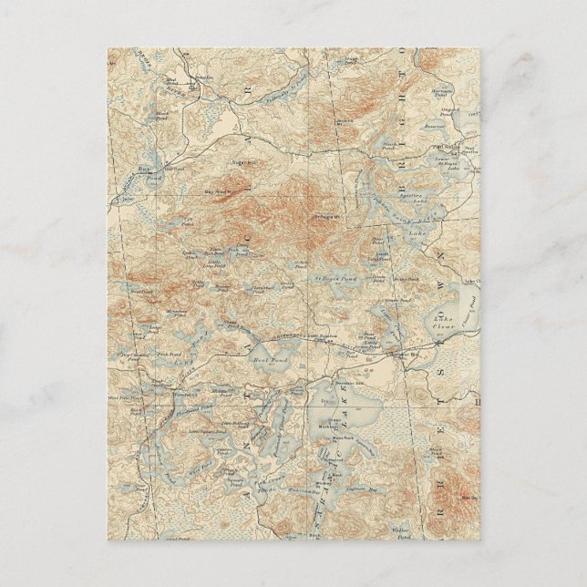 Cartão Postal Detalhes da área de canoa do santo Regis nos Adiro (Frente)