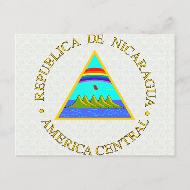Cartão Postal Detalhes do Casaco de armas da Nicarágua (Frente)