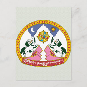 Cartão Postal Detalhes do Casaco de Armas do Tibete