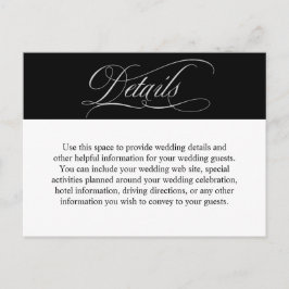 Cartão Postal Detalhes do Casamento de Script de Caligrafia Eleg