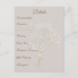 Cartão Postal Detalhes do Casamento Floral Rosado, Informações p