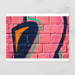 Cartão Postal Detalhes do Grafite abstrato na parede texturizada