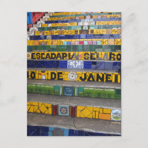 Cartão Postal detalhes dos passos do rio selaron