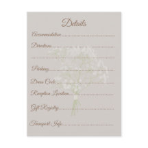 Detalhes Elegantes de Casamento Floral, Informaçõe