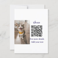 Detalhes simples do nome do animal QR código adici