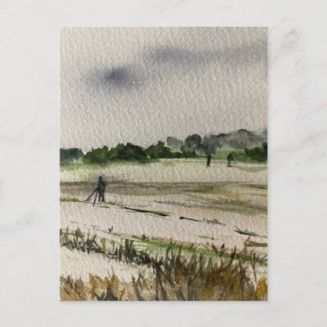 Cartão Postal Detecção De Metais Nos Campos (Frente)