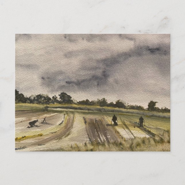Cartão Postal Detecção De Metais Nos Campos 2 (Frente)