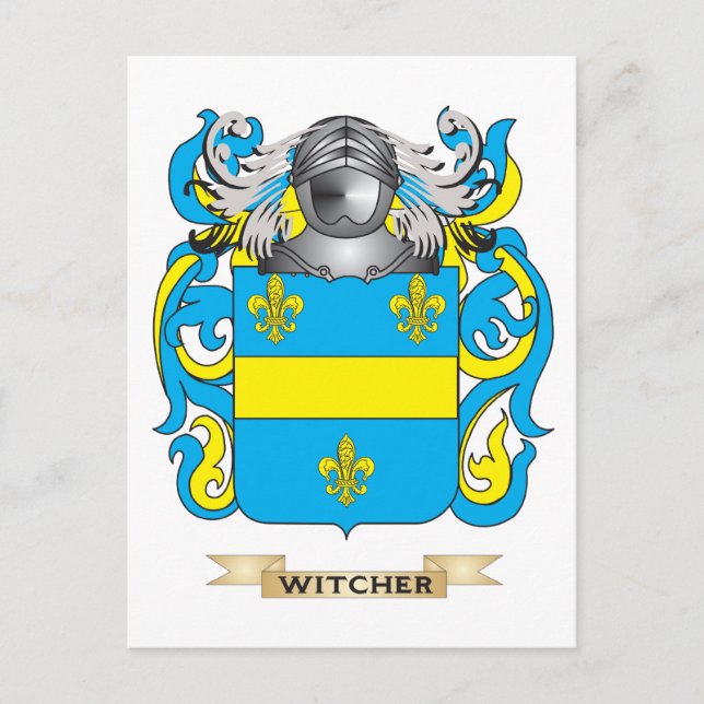 Cartão Postal Detenção Familiar de Witcher (Casaco de Armas) (Frente)