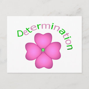 Cartão Postal Determinação de Inspiração Flor